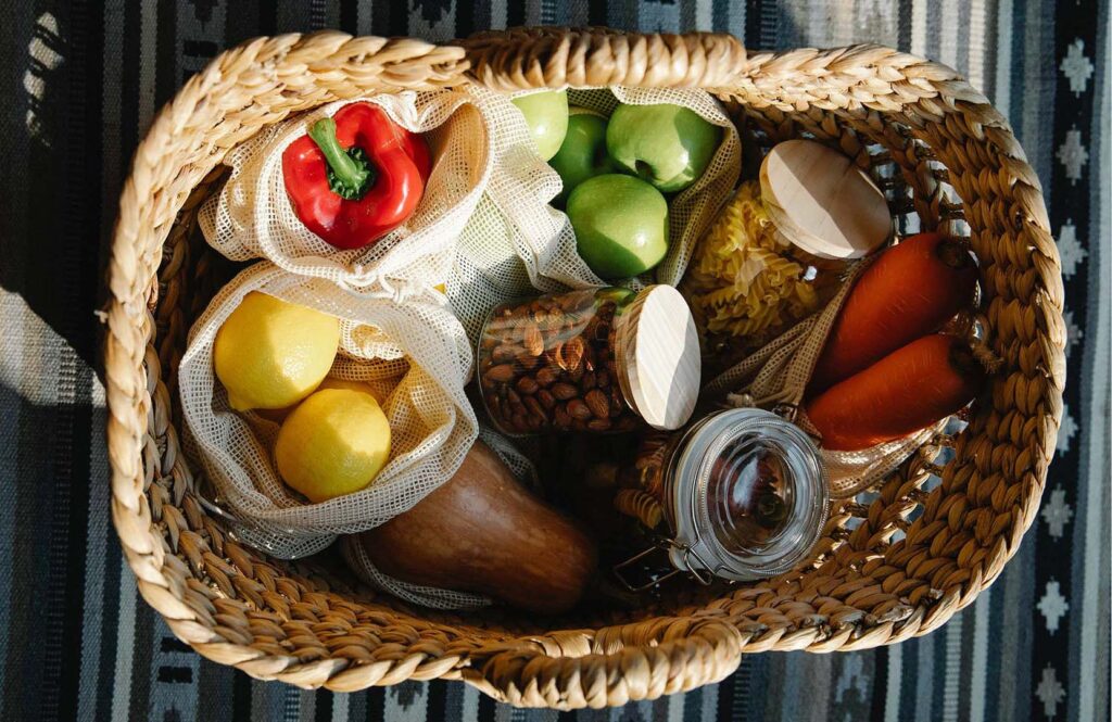 A basket of groceries