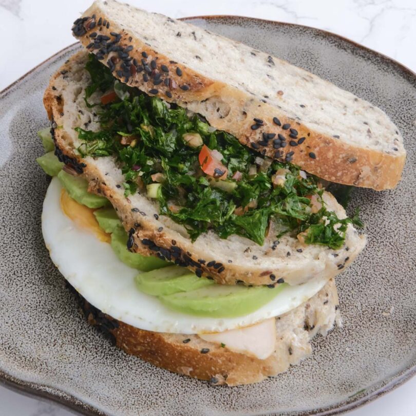 Sandwich with Mediterreanea Parsley Salad