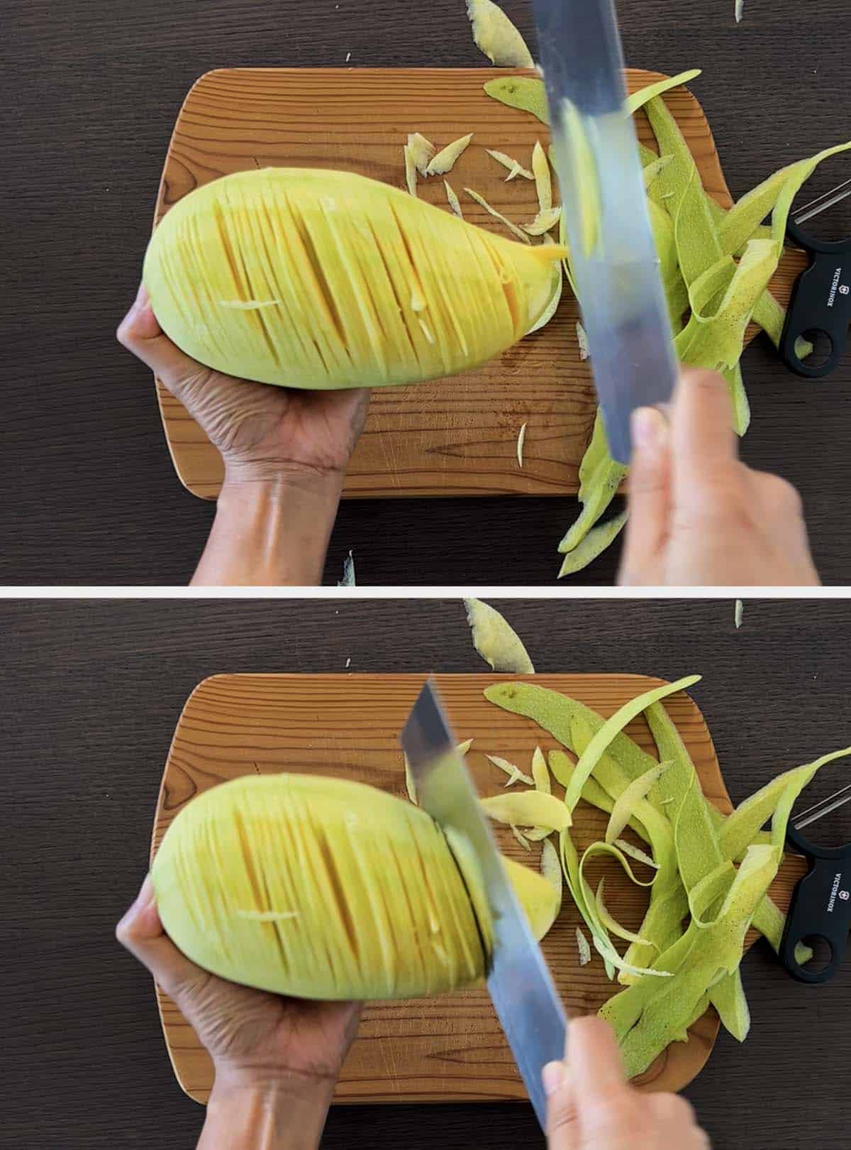 How to slice Mango for Mango salad