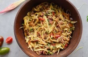 Thai Green Mango Salad in a bowl