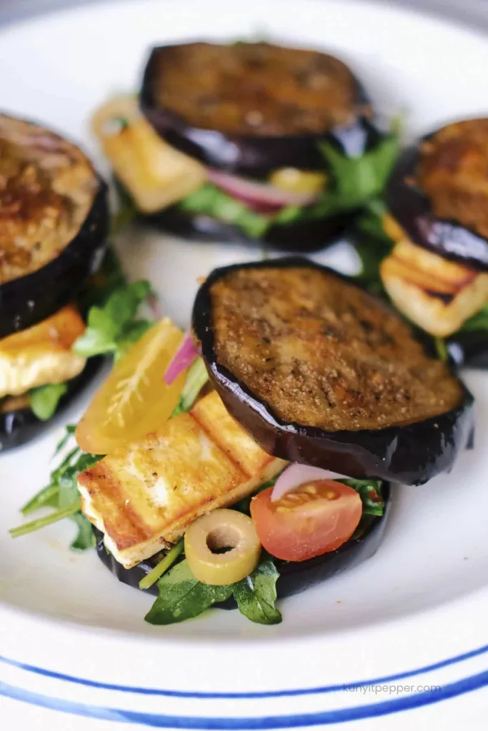 Eggplant salad sandwich.