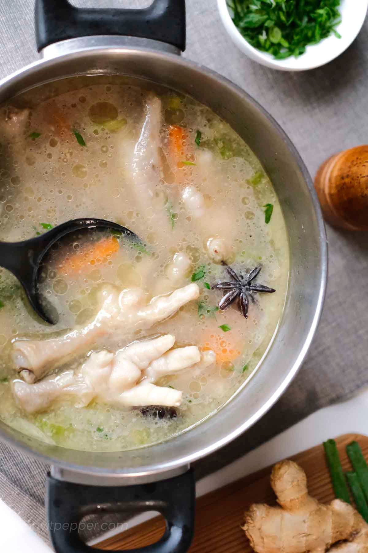 Ginger Chicken Feet Soup