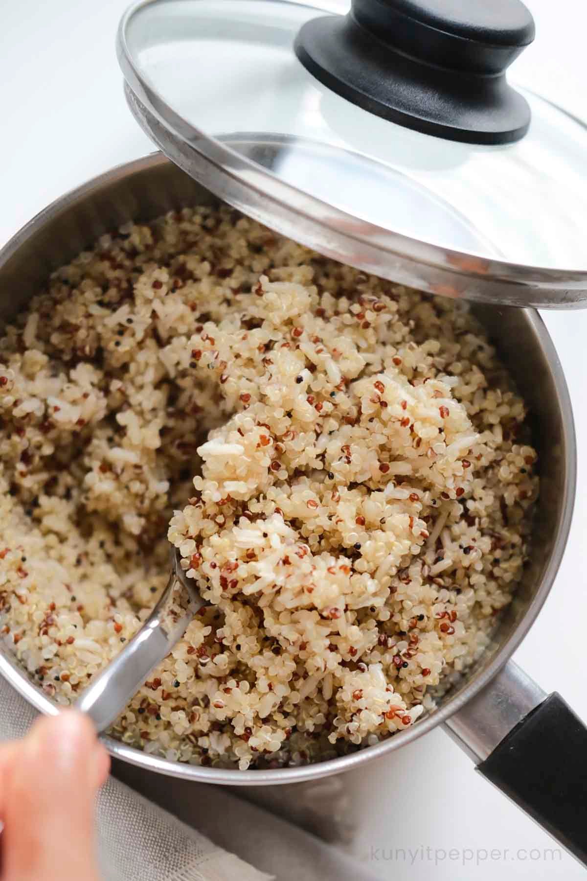 Brown rice and Quinoa
