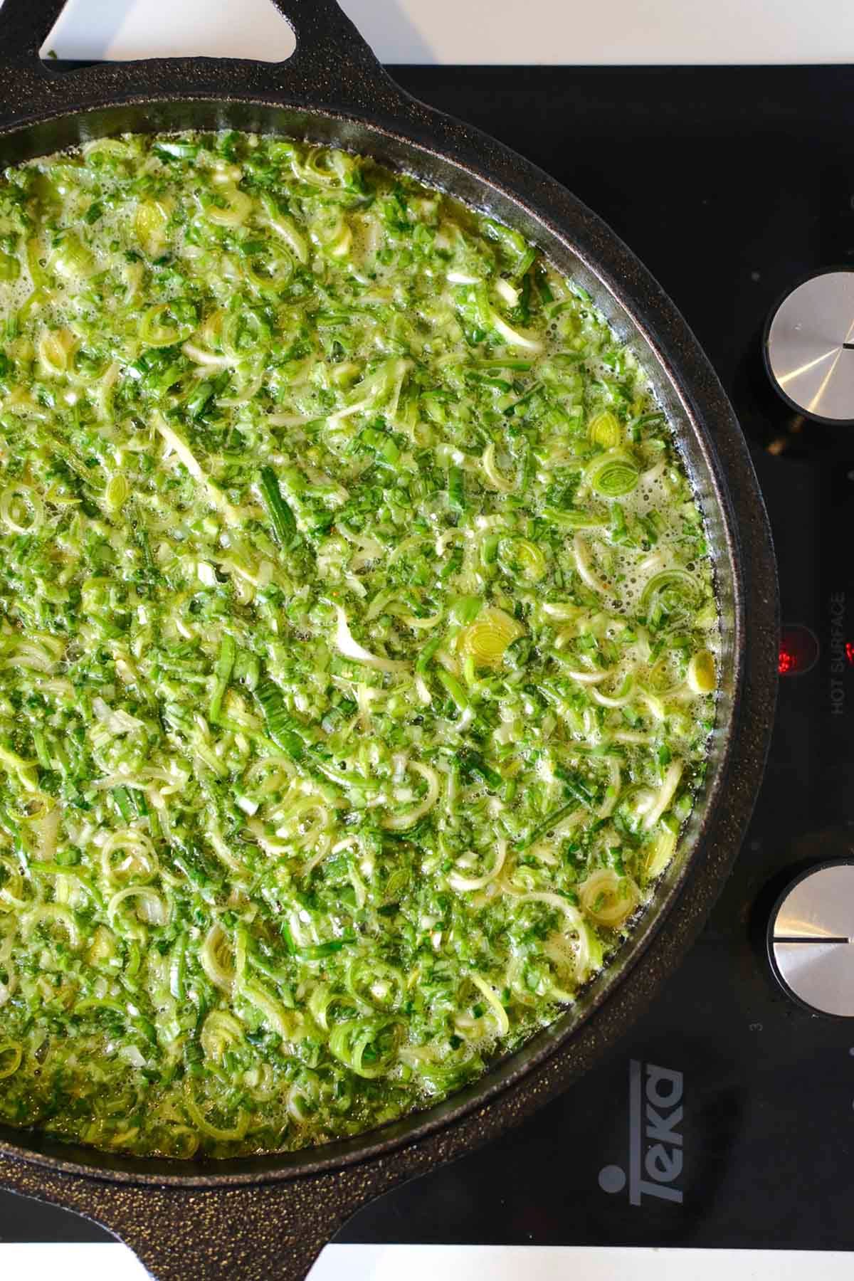 Persian Leeks and Chives Frittata