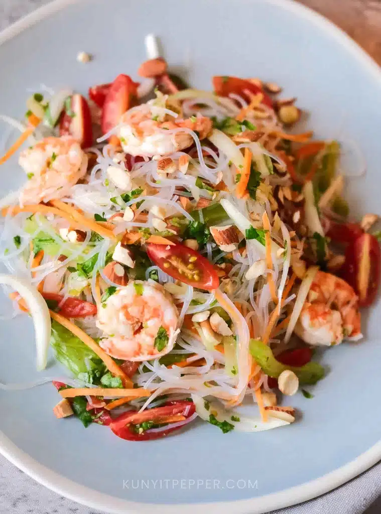 Thai Healthy Glass Noodle Salad with Celery and wholesome dressing Substitutes