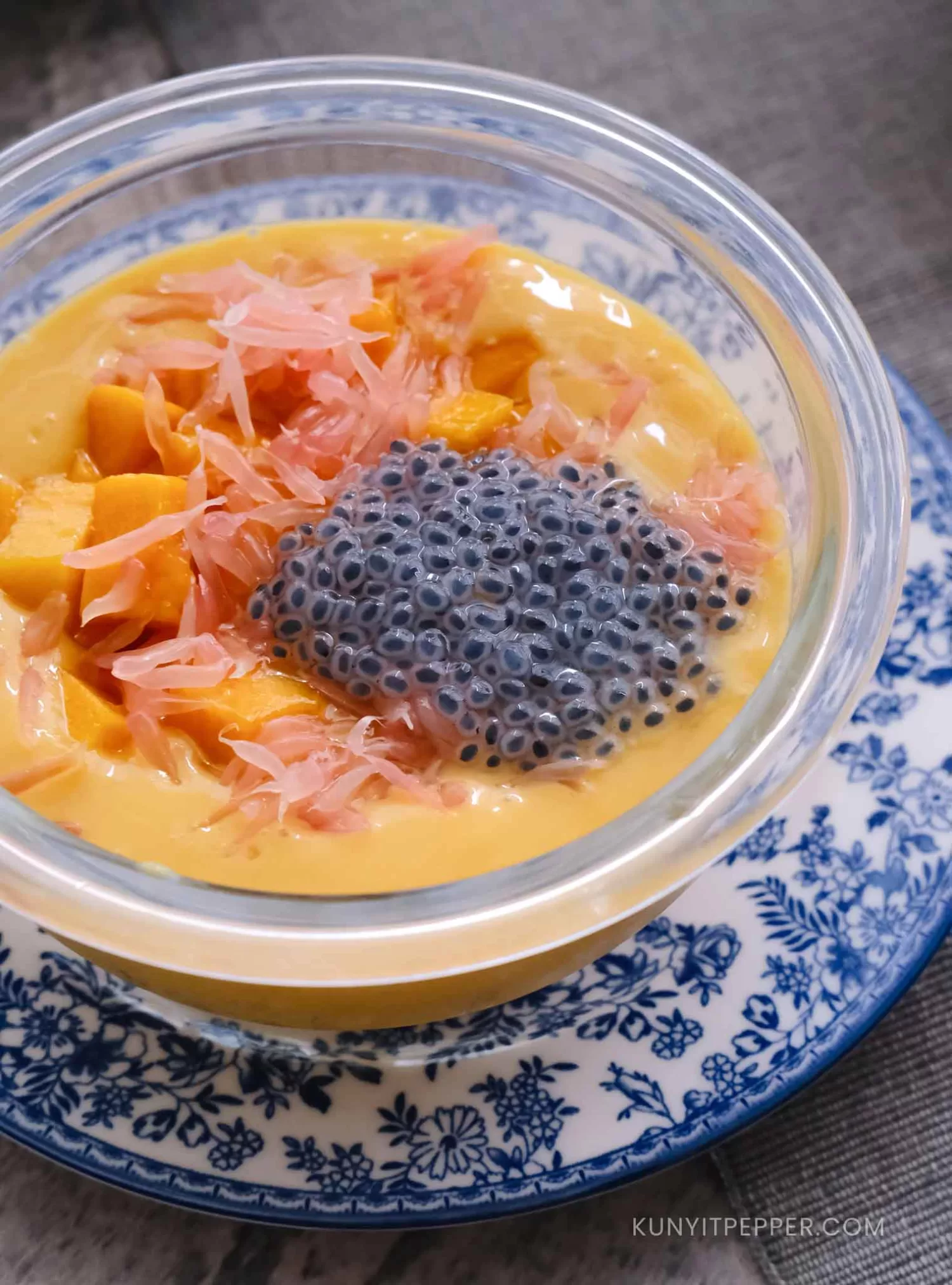 Mango Pomelo Sago with Basil Seeds