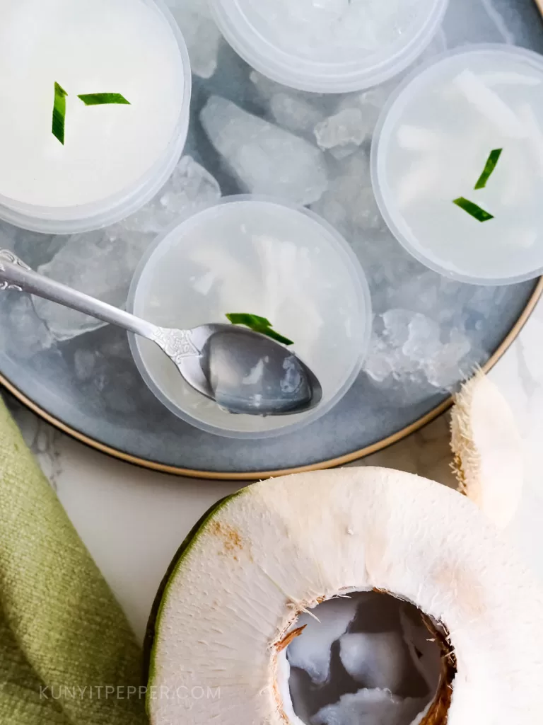 One pf the refreshing-and healthy summer dessert-coconut jelly
