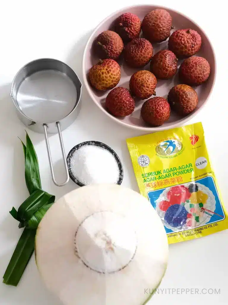 Lychee Coconut Jelly Recipe Ingredients
